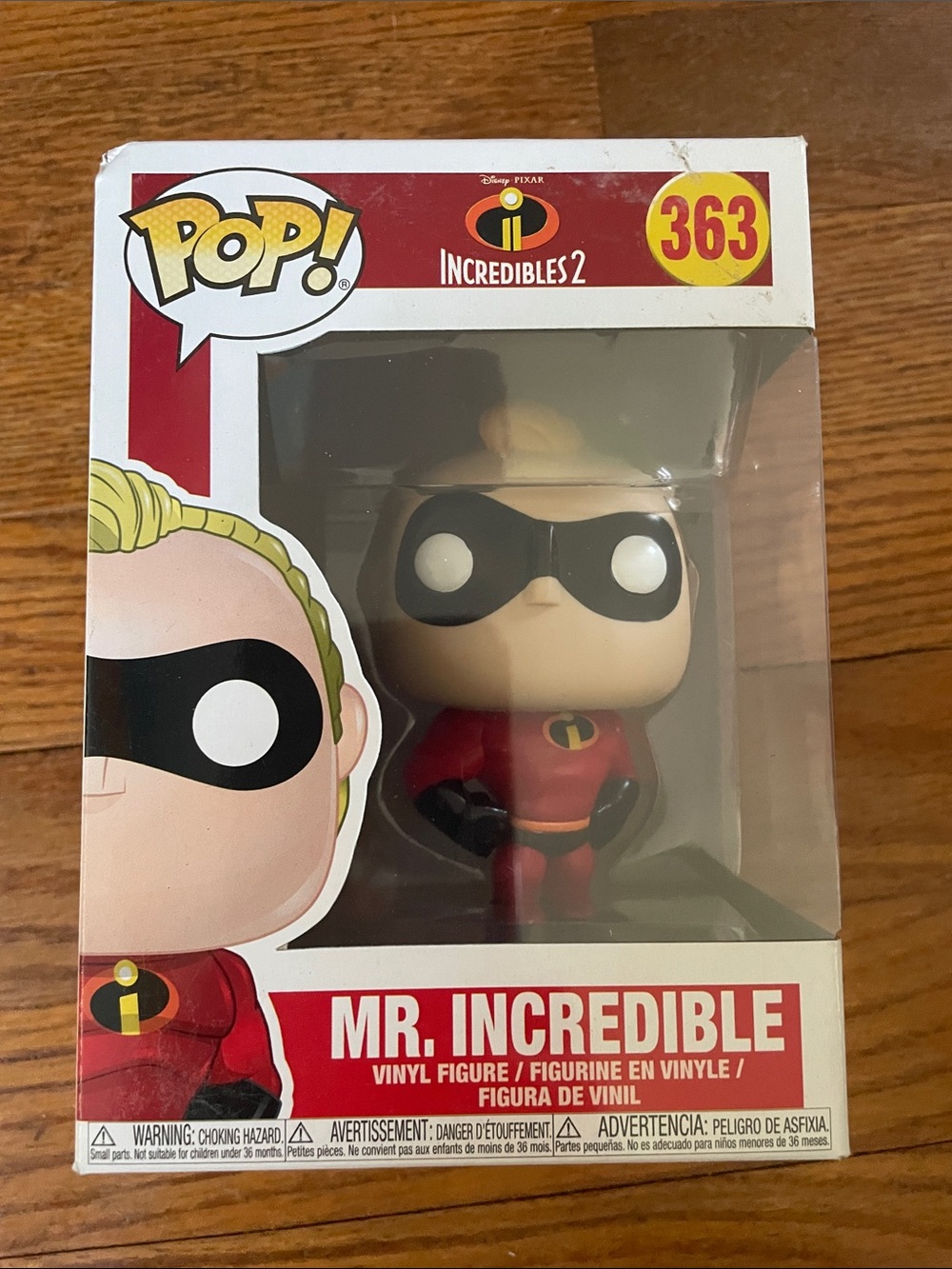 pop Red and Black Incredibles Vinyl Figure in Window Box